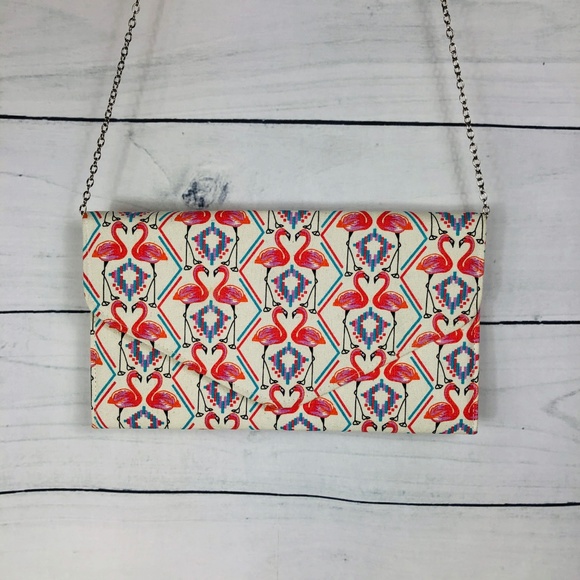 CLUTCH | Flamingo Shoulder Clutch Purse-646 - Picture 7 of 8